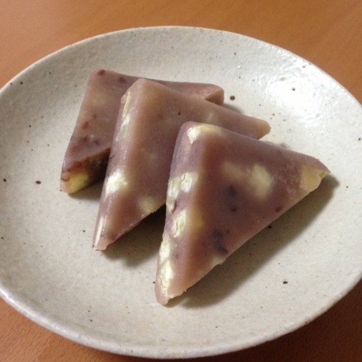 レンジで簡単♪小豆とさつまいものういろう